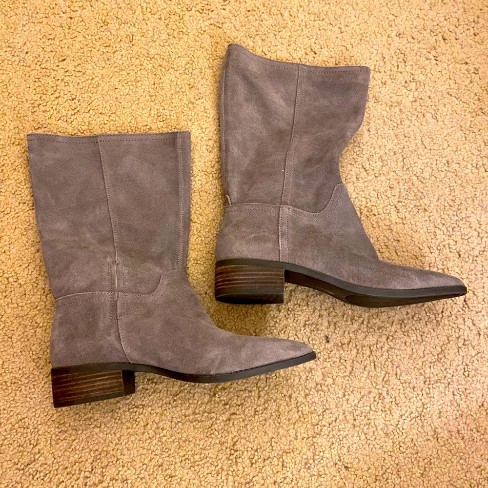 NWOT Grey Mid-calf Boots